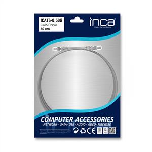 INCA CAT6 PATCH KABLO 0,50G - GRİ