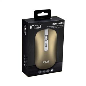 INCA IWM-531RS RECHARGEABLE SILENT BLUETOOTH KABLOSUZ MOUSE-GOLD