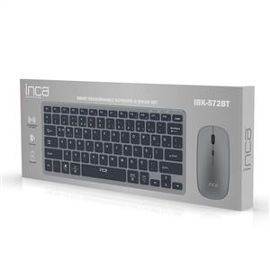 INCA IBK-572BT BLUETOOTH ŞARJ EDİLEBİLİR KABLOSUZ KLAVYE MOUSE SET