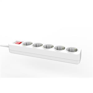 INCA IPW-44GB 5 Port Akım Korumalı Led Tuşlu Priz 1.5m - Beyaz