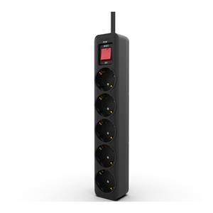 INCA IPW-44SY 5 Port Akım Korumalı Led Tuşlu Priz 1.5m - Siyah