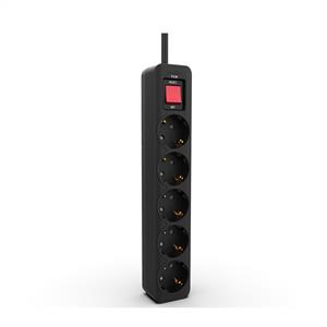 INCA IPW-44SY3 5 Port Akım Korumalı Led Tuşlu Priz 3m - Siyah