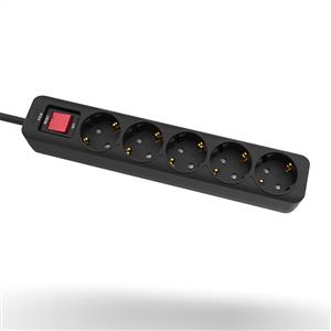 INCA IPW-44SY3 5 Port Akım Korumalı Led Tuşlu Priz 3m - Siyah