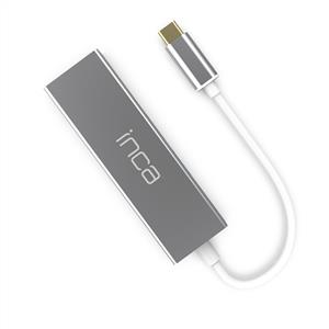 INCA ITPC-3TX Type-C X4 USB 3.0 + Ethernet RJ45(10/100/100) Çoklayıcı Aluminyum Kasa