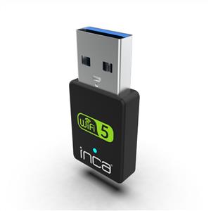 INCA IUWA-650X 200MBPS-433MBPS DUAL-BANT KABLOSUZ-AC / BLUETOOTH 4.2 MİNİ USB ADAPTÖR