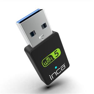 INCA IUWA-650X 200MBPS-433MBPS DUAL-BANT KABLOSUZ-AC / BLUETOOTH 4.2 MİNİ USB ADAPTÖR
