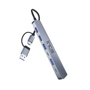 Inca IUTP-7T USB/Type-C Hub X5 USB 3.0 + 2 Type-C  Aluminyum Kasa