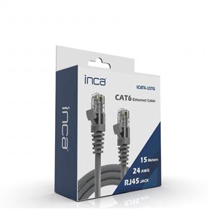 INCA CAT6 NETWORK KABLO  15 METRE- GRİ