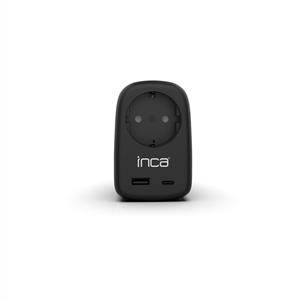 Inca IPW-42SY 1Port 12W USB+Type-C Akım Korumalı  Duvar Priz  - Siyah