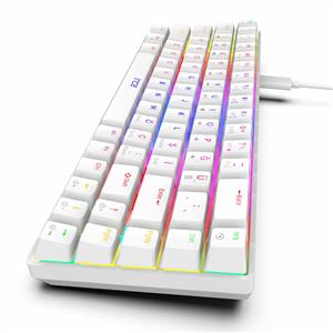 INCA IKG-453 EMPOUSA 68 KEYS RED SWITCH FULL RAINBOW MEKANIK KLAVYE-BEYAZ
