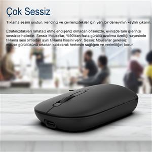 INCA IWM-242S RECHARGEABLE SILENT BLUETOOTH/WIRELESS KABLOSUZ MOUSE