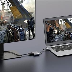 Inca ITPC-06TX Type-C Hub X4 HDMI 4K@30 Hz+ VGA+ USB 3.0+PD 100W Aluminyum Kasa