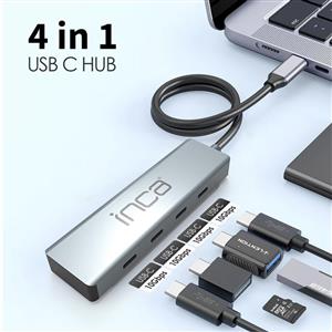 Inca ITPT-4TX Type-C HubX4 Type-C Port 3.1 10Gbps  Çoklayıcı  Aluminyum Kasa