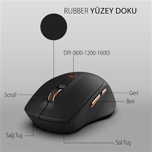 INCA IWM-244RS WİRELESS SESSİZ MOUSE- SİYAH