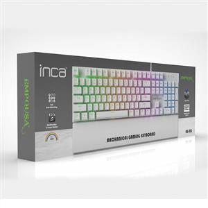 INCA IKG-456 EMPOUSA BLUE SWITCH RGB KABLOLU MEKANIK GAMING KLAVYE-BEYAZ