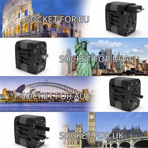 Inca Universal TR,UK,AUS,USA,EU Travel Adapter 2XUSB+ 2XType-C Port  45W PD Fast Charging