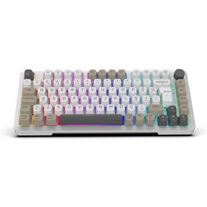 INCA IKG-455 EMPOUSA GASKET HOT SWAP POSH TRİ-MODE MAKRO RGB MEKANIK GAMING KLAVYE-BEYAZ