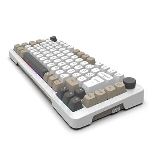 INCA IKG-455 EMPOUSA GASKET HOT SWAP POSH TRİ-MODE MAKRO RGB MEKANIK GAMING KLAVYE-BEYAZ
