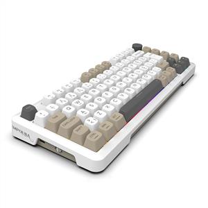 INCA IKG-455 EMPOUSA GASKET HOT SWAP POSH TRİ-MODE MAKRO RGB MEKANIK GAMING KLAVYE-BEYAZ
