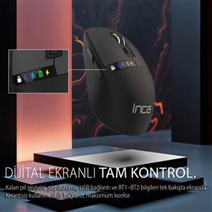 INCA IWM-512RS RECHARGEABLE SILENT BLUETOOTH KABLOSUZ MOUSE-SİYAH