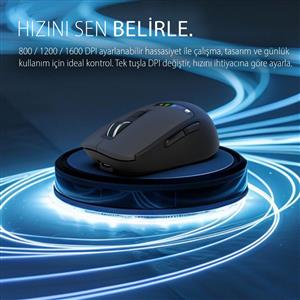 INCA IWM-512RS RECHARGEABLE SILENT BLUETOOTH KABLOSUZ MOUSE-SİYAH