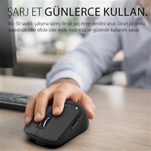 INCA IWM-512RS RECHARGEABLE SILENT BLUETOOTH KABLOSUZ MOUSE-SİYAH
