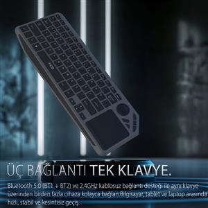 INCA IBK-566BT BLUETOOTH+ 2.4G TOUCHPAD SILENT RECHARGEABLE KLAVYE