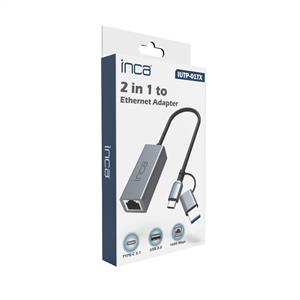 Inca IUTP-01TX USB 3.0 & Type-C 3.1 Ethernet RJ45 1000Mbps  Aluminyum Kasa
