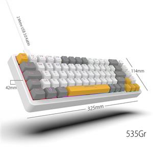 INCA IKG-457 EMPOUSA HOT SWAP RED SWITCH RGB KABLOLU MAKRO MEKANIK GAMING KLAVYE-BEYAZ