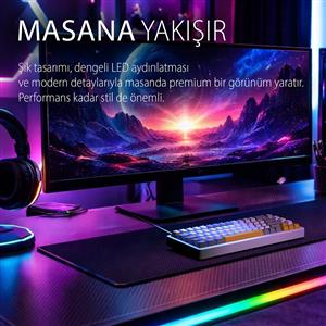 INCA IKG-457 EMPOUSA HOT SWAP RED SWITCH RGB KABLOLU MAKRO MEKANIK GAMING KLAVYE-BEYAZ