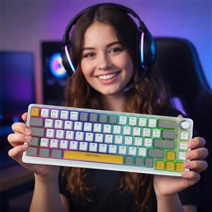 INCA IKG-457 EMPOUSA HOT SWAP RED SWITCH RGB KABLOLU MAKRO MEKANIK GAMING KLAVYE-BEYAZ