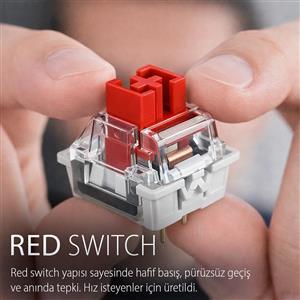 INCA IKG-457 EMPOUSA HOT SWAP RED SWITCH RGB KABLOLU MAKRO MEKANIK GAMING KLAVYE-BEYAZ