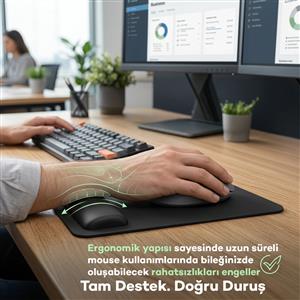 Inca IMP-026 Bilek Destekli 210x245x25 mm Large Mousepad