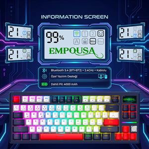 INCA IKG-460İX PRO EMPOUSA WHITE SWITCH SOFTWARE  MEKANIK GAMING KLAVYE