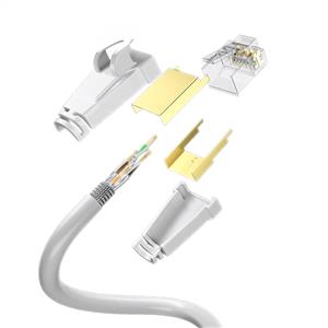 Inca ICAT8-20G Cat8 S/FTP 40Gbps 2000Mhz High Speed %100 Copper Network Kablo 20 Metre-Gri