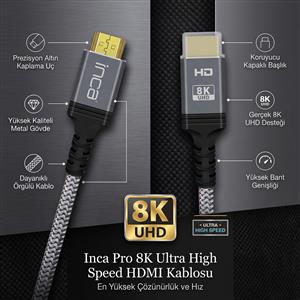 Inca IHM-05  8K 2.1b Ultra Sertifikalı HDMI® 2.1b Kablo 5M