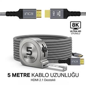 Inca IHM-05  8K 2.1b Ultra Sertifikalı HDMI® 2.1b Kablo 5M