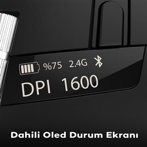 INCA IWM-513RX PAW3311 7D CUSTOM SOFTWARE 12800DPI TRİ MOD SILENT KABLOSUZ MOUSE-SİYAH