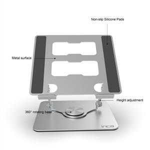 Inca INC-122G 10-17"Çelik 360° Derece Dönebilen Ergonomik Yükselticili Notebook Stant