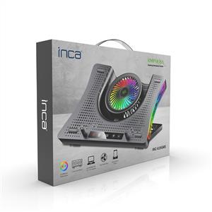 Inca 619GMS 10-19" Çelik Ledli Kontrol Paneli 2800+200Rpm 7 kademeli RGB Notebook Soğutucu