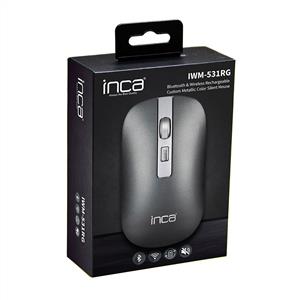 INCA IWM-531RG RECHARGEABLE SILENT BLUETOOTH KABLOSUZ MOUSE-GRİ