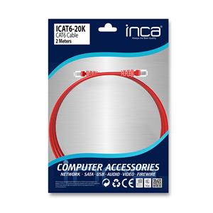 INCA CAT6 26 AVG BLİSTER 2M- (KIRMIZI)