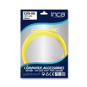 INCA CAT6 26 AVG BLİSTER 5M- (SARI)