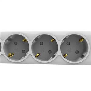 Inca IPW-44GB3 5 port Akım Korumalı Led Tuşlu Priz 3M - Beyaz