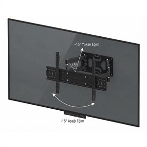 INNOVUS NSN3265 32"-65" 50Kg Taşıma Kapasiteli Hareketli TV Askı Aparatı, Çift Kollu