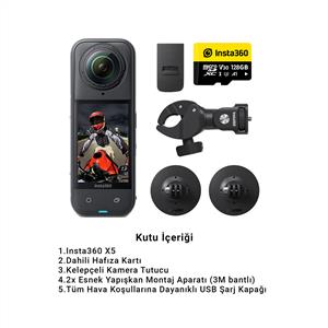 Insta360 X5 8K Aksiyon Kamera / Motorcycle Bundle