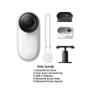 Insta360 Go 3S Aksiyon Kamera (Arctic White)