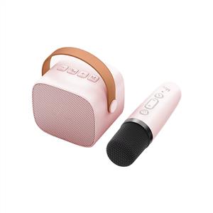 JWIN BK-320 TAŞINABİLİR MİKROFONLU SD KART BLUETOOTH SPEAKER - PEMBE