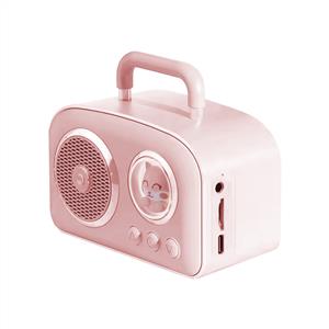 JWIN BR-220 TAŞINABİLİR FM SD KART BLUETOOTH SPEAKER - PEMBE