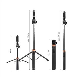 Kingjoy M080 Ayarlanabilir Tripod ve Selfie Çubuğu (47.5cm - 176.5cm)